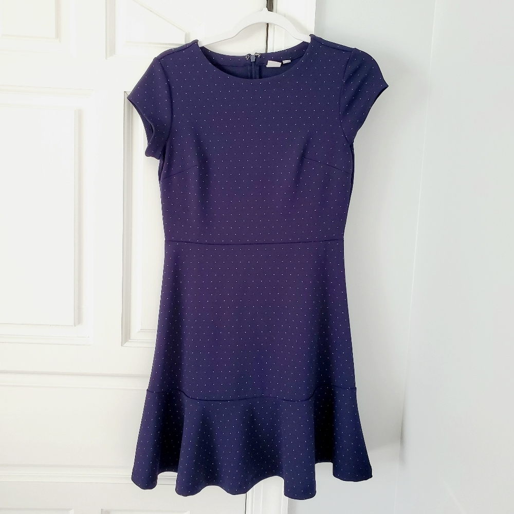 GAP Navy Blue  Polka Dot Short Tennis style Dress